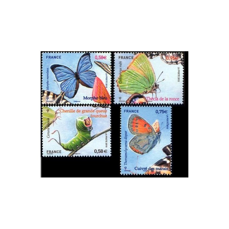 Timbre France Yvert No 4498-4501 Les papillons