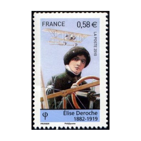 Timbre France Yvert No 4504 Elise Deroche, pionniers de l'aviation