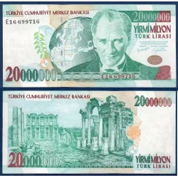 Turquie Pick N°215, Sup Billet de banque de 20000000 Lira 2000