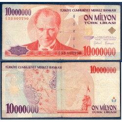Turquie Pick N°214, TB Billet de banque de 10000000 Lira 1999