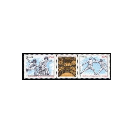 Timbre France Yvert No 4510-4511 Paris Championnat du monde d'escrime