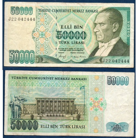 Turquie Pick N°203a, TB Billet de banque de 50000 Lira 1995-1999