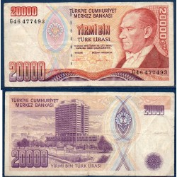Turquie Pick N°202, TB Billet de banque de 20000 Lira 1995-1997