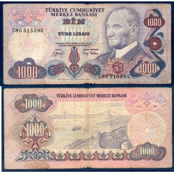 Turquie Pick N°191, TB Billet de banque de 1000 Lira 1978-1986