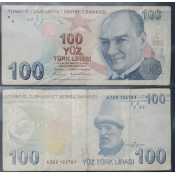Turquie Pick N°226a, Billet de banque de 100 Lira 2009