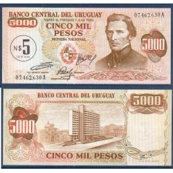 Uruguay Pick N°57, Billet de banque de 5 Pesos 1975