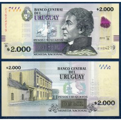 Uruguay Pick N°99a, Billet de banque de 2000 Pesos 2015