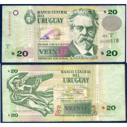 Uruguay Pick N°86a, Billet de banque de 20 Pesos 2008