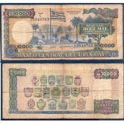 Uruguay Pick N°67b, B Billet de banque de 10000 Nv Pesos 1987