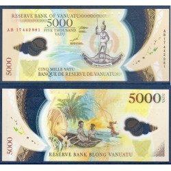 Vanuatu Pick N°19, Unc Billet de banque de 5000 Vatu 2017