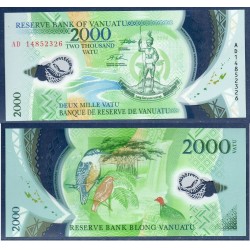Vanuatu Pick N°14, Unc Billet de banque de 2000 Vatu 2014