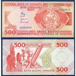 Vanuatu Pick N°2a, Billet de banque de 500 Vatu 1982