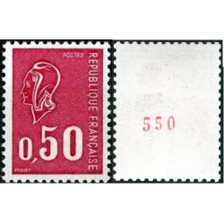 Timbre France Yvert No 1664d , g tropicale3 bandes phosphore  variété Type Marianne de Béquet