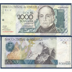 Venezuela Pick N°80, TTB Billet de banque de 2000 Bolivares 1998