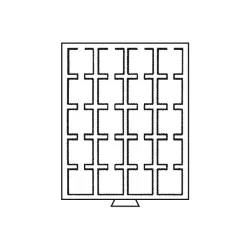 Coffret LIGNUM, 20 compartiments carrés pour cadres à monnaie