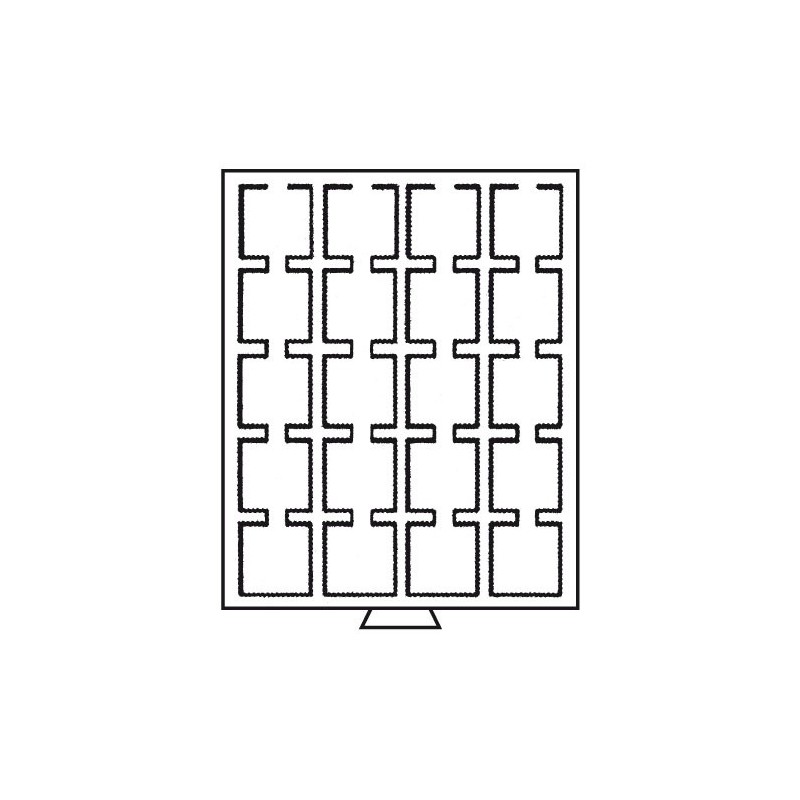 Coffret LIGNUM, 20 compartiments carrés pour cadres à monnaie