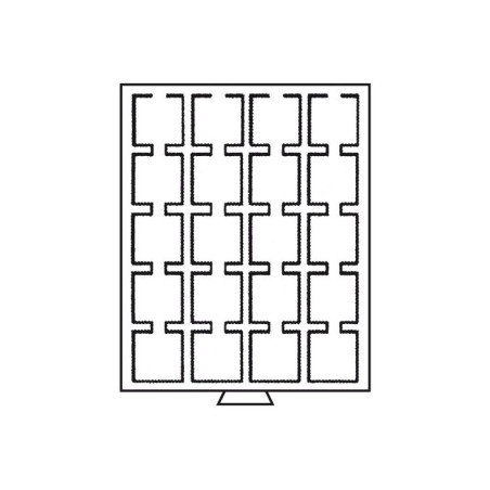 Coffret LIGNUM, 20 compartiments carrés pour cadres à monnaie