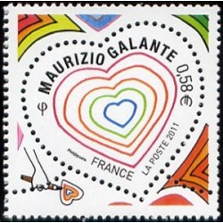 Timbre France Yvert No 4528 Coeur St Valentin Galante