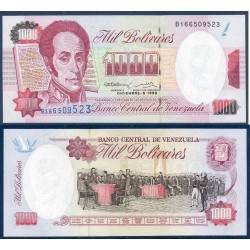 Venezuela Pick N°73c, Billet de banque de 1000 Bolivares 8.12.1993