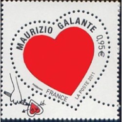 Timbre France Yvert No 4529 Coeur St Valentin Galante