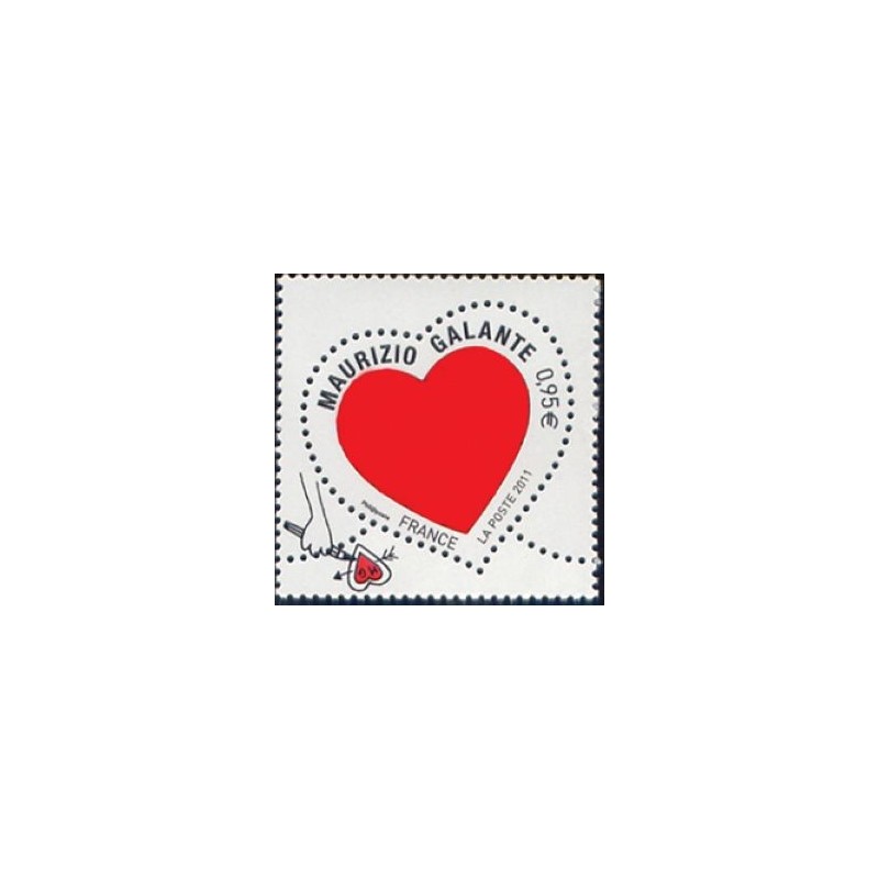 Timbre France Yvert No 4529 Coeur St Valentin Galante