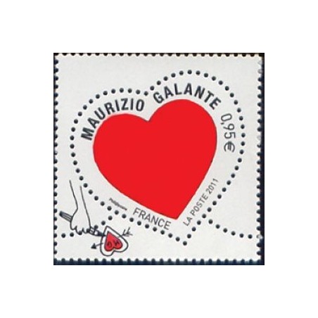 Timbre France Yvert No 4529 Coeur St Valentin Galante