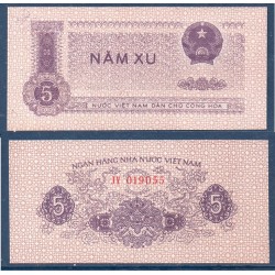 Viet-Nam Nord Pick N°76a, Neuf Billet de banque de 5 xu 1975