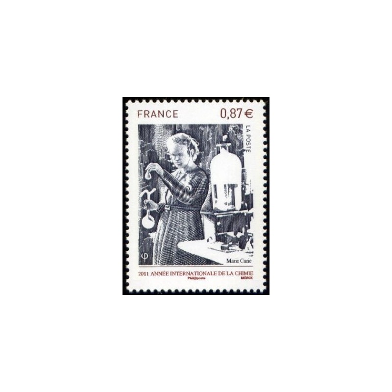 Timbre France Yvert No 4532 Marie Curie, Année internationale de chimie