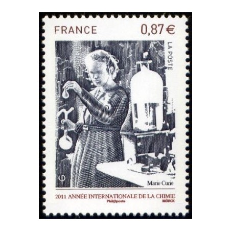 Timbre France Yvert No 4532 Marie Curie, Année internationale de chimie