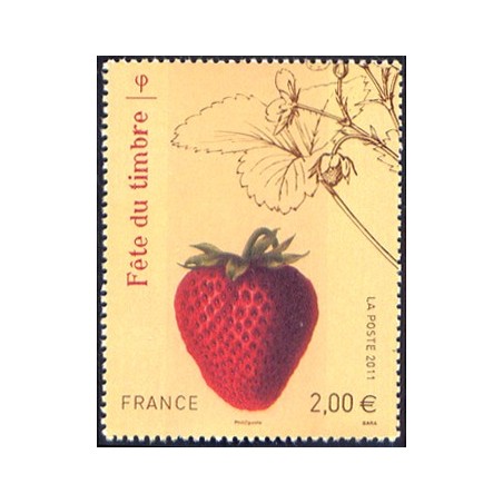 Timbre France Yvert No 4535 Fête du timbre, le fraisier Rubis