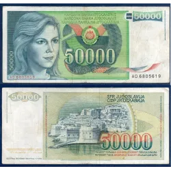 Yougoslavie Pick N°96, TB Billet de banque de 50000 Dinara 1988