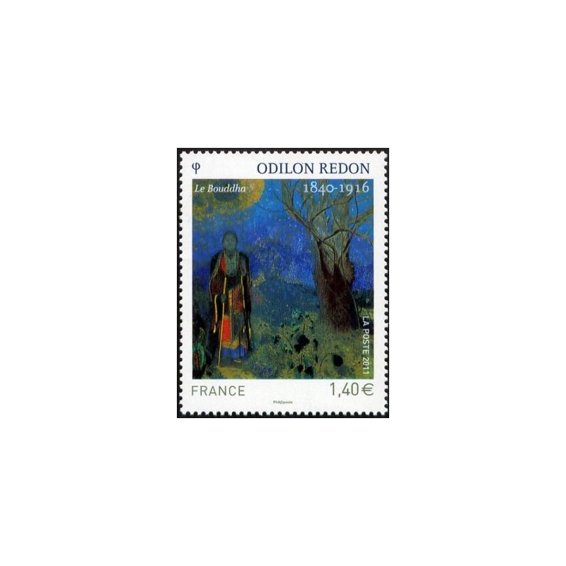 Timbre France Yvert No 4542 Le Boudha par Odilon Redon