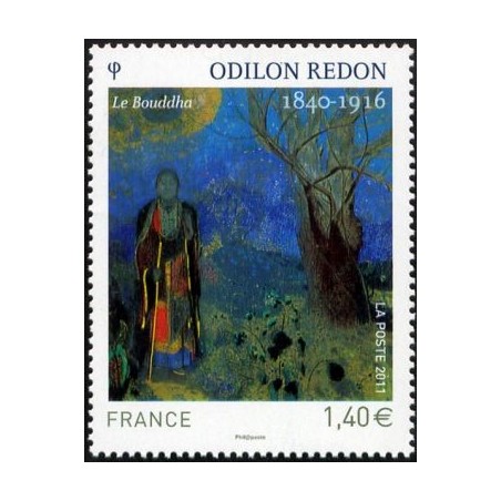 Timbre France Yvert No 4542 Le Boudha par Odilon Redon