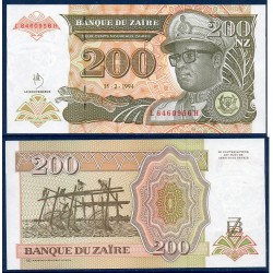 Zaire Pick N°62a, Billet de banque de 200 Nouveaux Zaires 1994