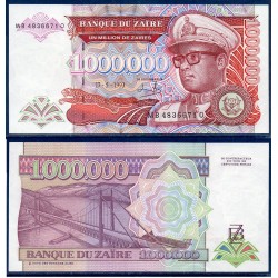 Zaire Pick N°45b, Billet de banque de 1000000 Zaires 1993