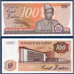 Zaire Pick N°29b, Billet de banque de 100 Zaires 1985