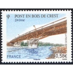 Timbre France Yvert No 4544 pont en bois de Crest