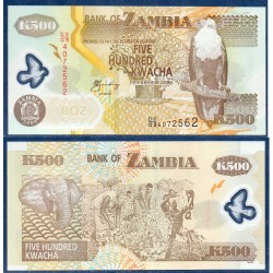 Zambie Pick N°43g, Billet de banque de 500 Kwacha 2009