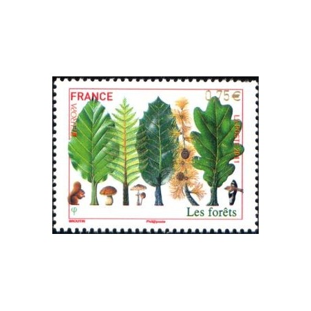Timbre France Yvert No 4551 Europa, les forêts