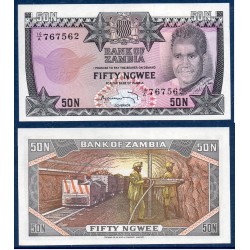 Zambie Pick N°14a, Billet de banque de 50 Ngwee 1973