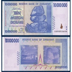 Zimbabwe Pick N°78, neuf Billet de banque de 10 millions de Dollars 2008