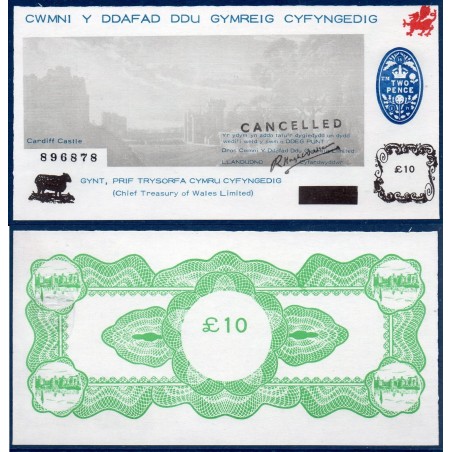 Pays de Galles, Billet de banque de 10 pounds 1970