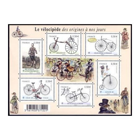 Timbre France Yvert No 4555-4560 Le vélocipède des origines à nos jours