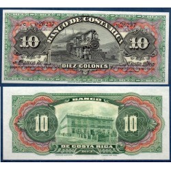 Costa Rica Pick N°S174r, Billet de banque de 10 colones 1901-1908