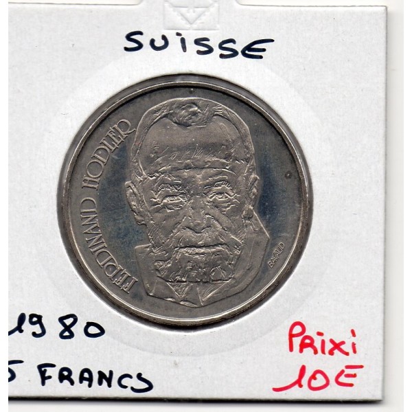 Suisse 5 francs 1980 Sup, KM 59 pièce de monnaie