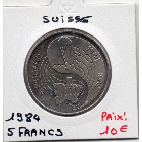 Suisse 5 francs 1984 Sup, KM 63 pièce de monnaie