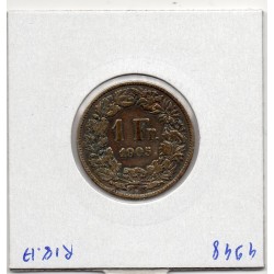 Suisse 1 franc 1905 TB, KM 24 pièce de monnaie