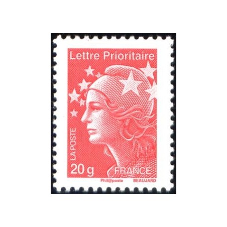 Timbre France Yvert No 4566 Marianne de Beaujard tvp rouge 20g