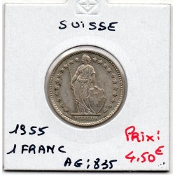 Suisse 1 franc 1955 Sup, KM 24 pièce de monnaie