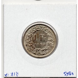 Suisse 1 franc 1962 Sup, KM 24 pièce de monnaie
